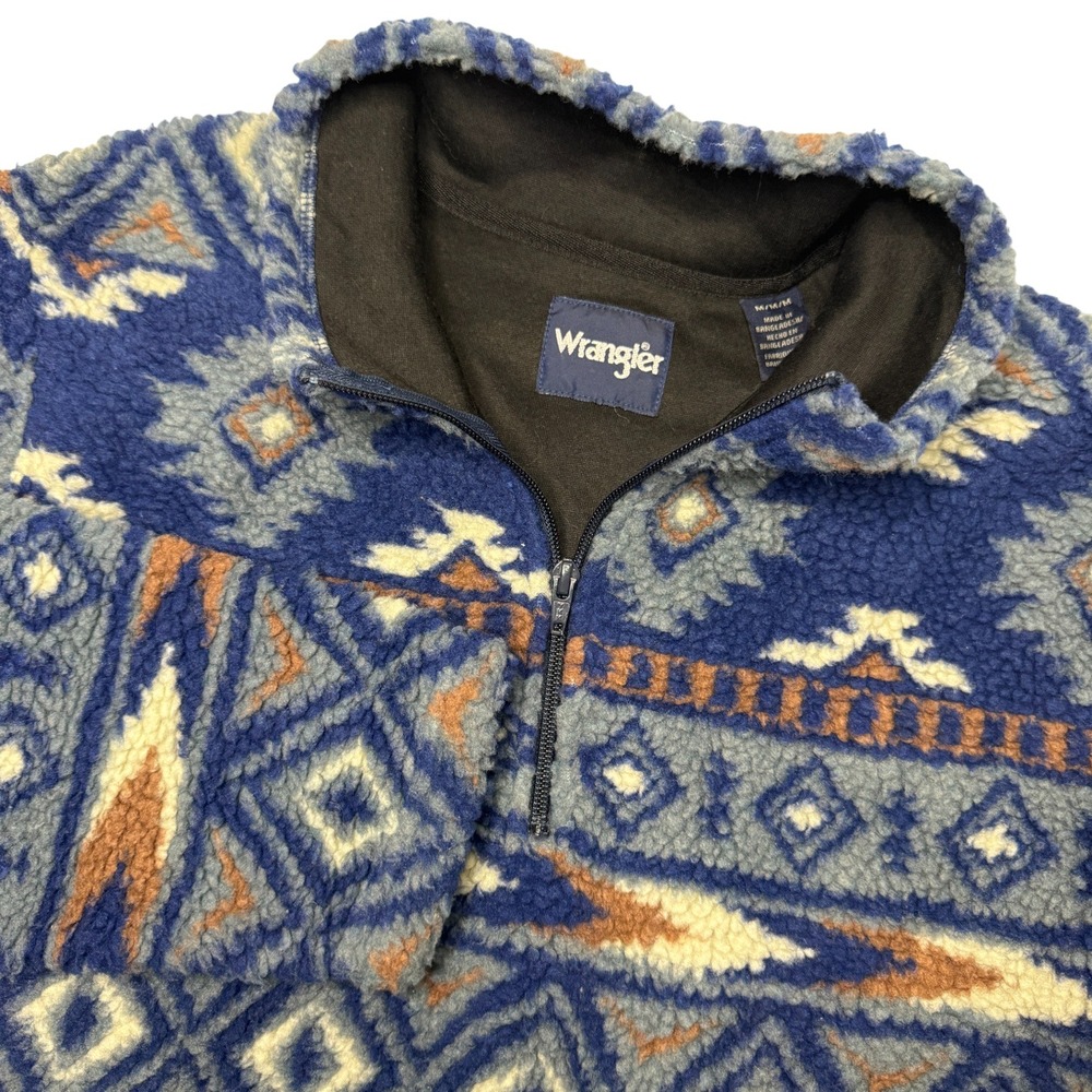 Wrangler Mens Southwestern‎ Aztec Print Fleece Pullover Jacket Country Sz M